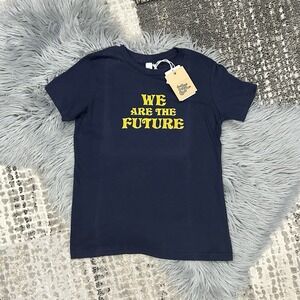 The Bee and The Fox Short‎ Sleeve Navy Youth "We Are The Future" Tshirt Size 10Y